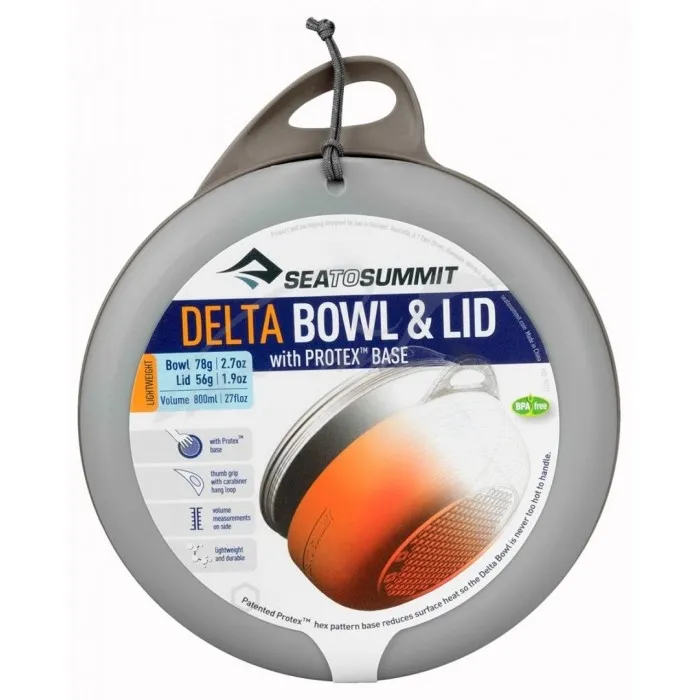 Миска Sea To Summit Delta Bowl with Lid ц:оранжево-серый