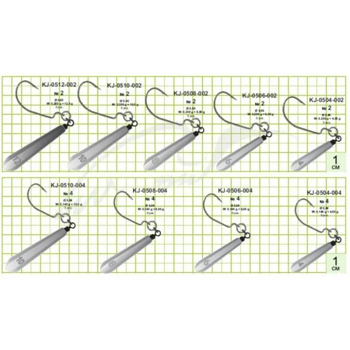 Монтаж Gurza Worm 101 LE JR Hook BN №1 14г (3шт/уп)