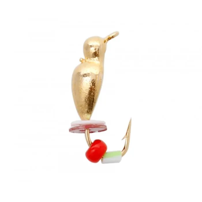 Мормышка вольфрамовая Flagman Нимфа с вушком бисером 3.0мм золото