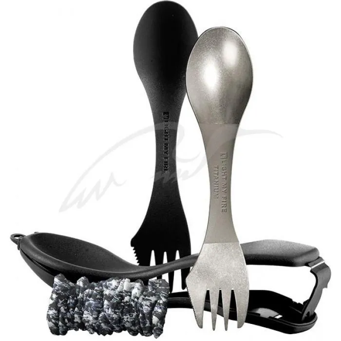 Набор стол. приборов Light my fire Ultimate Spork kit Spork+Spork Case Black ц:черный
