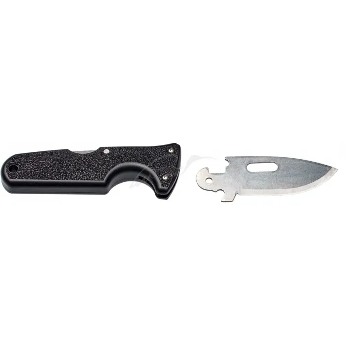 Нож с фиксированным клинком Cold Steel Click-N-Cut (3 сменных лезвия) черная ручка