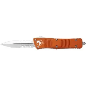 Нож Microtech Combat Troodon Double Edge Satin DS. Полусеррейтор. Цвет: orange