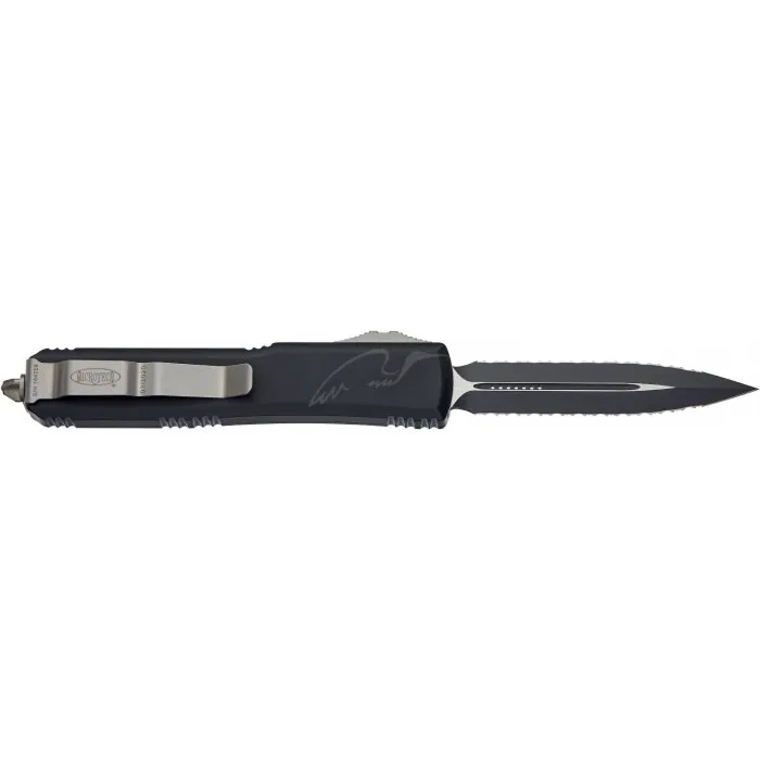 Нож Microtech Ultratech Double Edge Black Blade FDS серрейтор