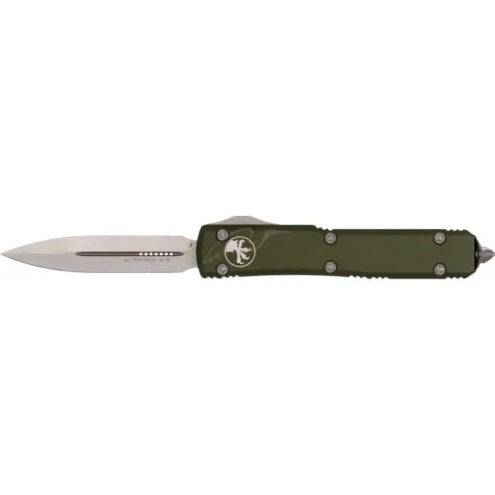 Нож Microtech Ultratech Double Edge Stonewash. Цвет: od green