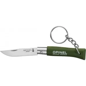 Нож Opinel Keychain №4 Inox. Цвет - темно-зеленый
