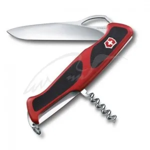 Нож VICTORINOX 0.9523.MC Delemont RangerGrip 63 ц: красный/черный
