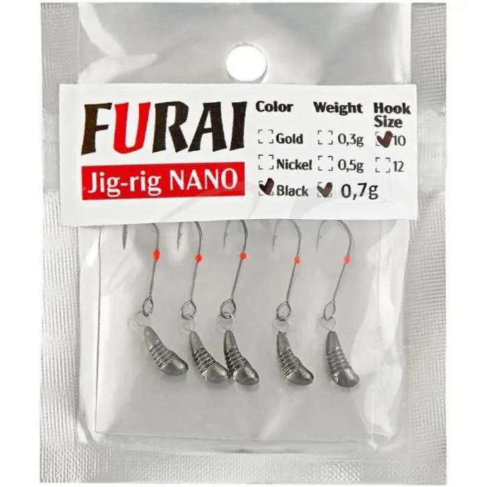 Оснащення Furai Jig-Rig NANO Decoy #10 0.3 g (5шт/уп.) ц:black