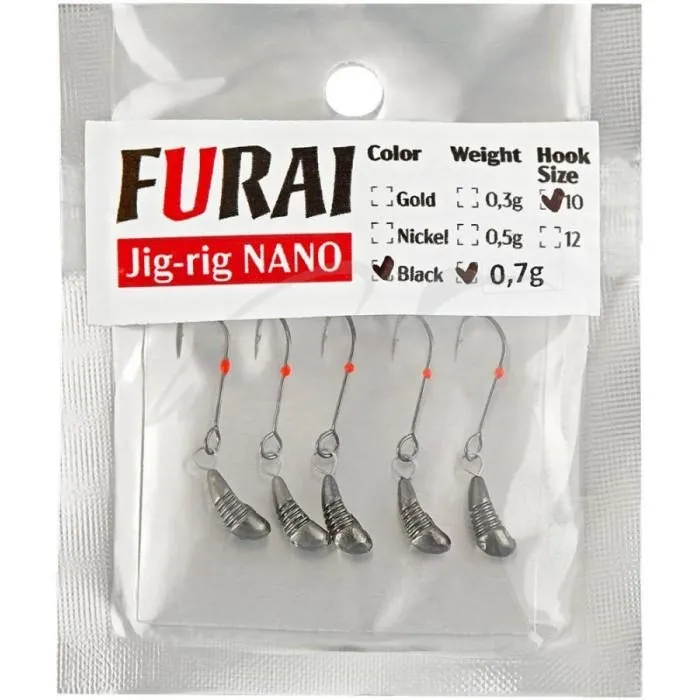 Оснащення Furai Jig-Rig NANO Decoy #10 0.5 g (5шт/уп.) ц:black