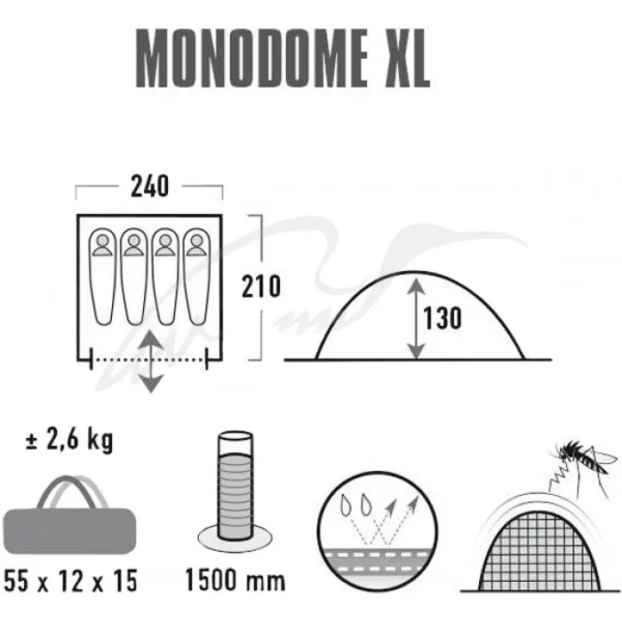 Намет High Peak Monodome XL 4 ц: pearl