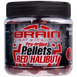 Пеллетс Brain Red Halibut Pre drilled 14mm 250g