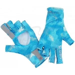 Перчатки Simms Solarflex SunGlove ц:hex camo sky blue