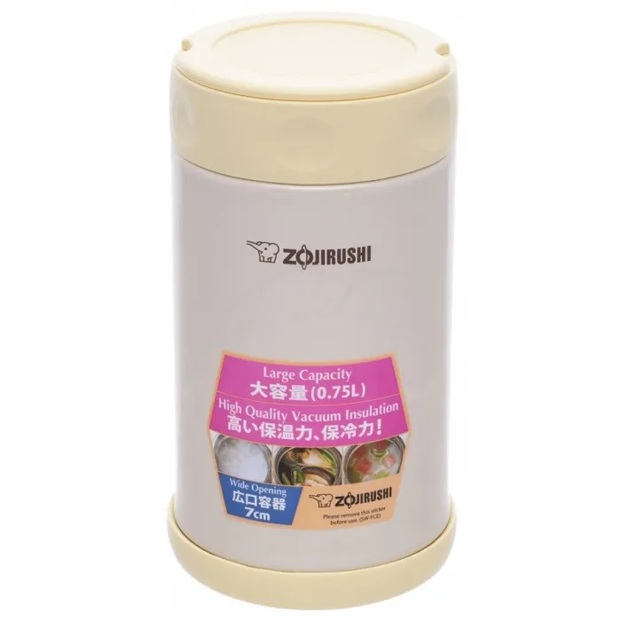 Пищевой термоконтейнер ZOJIRUSHI SW-FCE75YP 0.75 л ц:бежевый