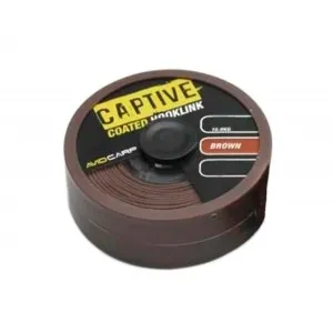 Поводковий матеріал Avid Carp Captive Coated Hooklink Brown 35 lb