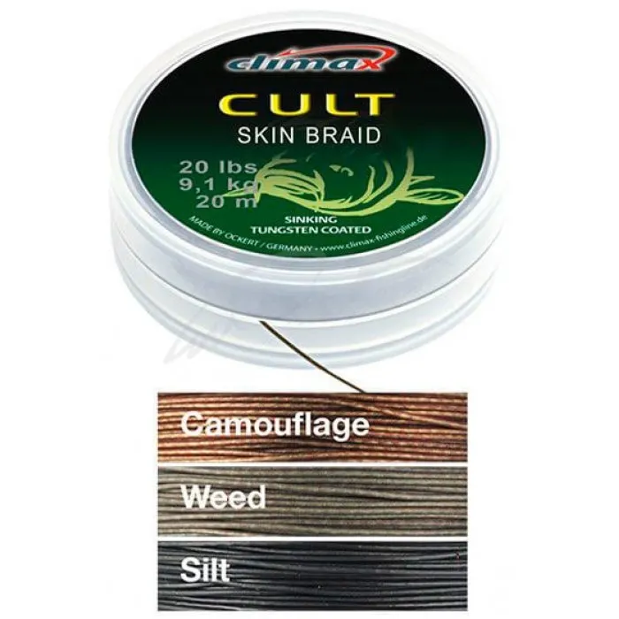 Повідковий матеріал Climax CULT Skin Braid 30lb 15м (camou brown mat finish)