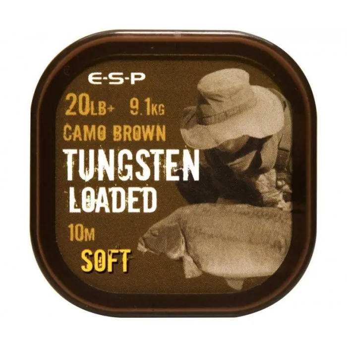 Поводковый материал Esp Tungsten Loaded 20 lb Camo Soft