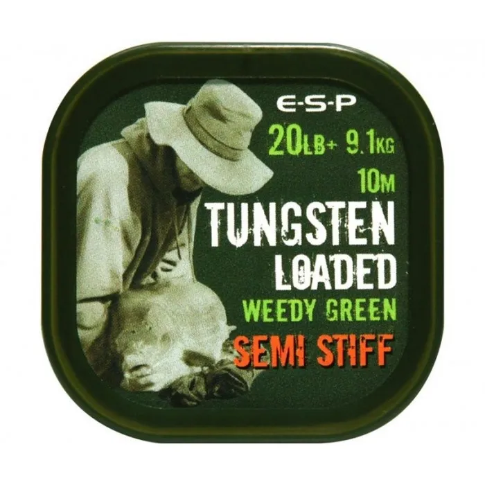 Поводковый материал Esp Tungsten Loaded 20 lb Weed Stiff