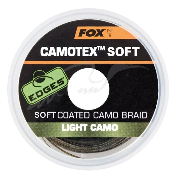Поводковый материал Fox. Camotex Light Stiff 20lb 20m