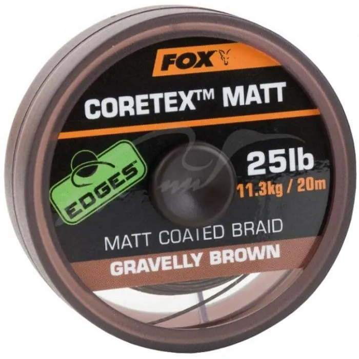 Поводковый материал Fox International Edges Coretex Matt 20lb 20m ц:gravelly brown