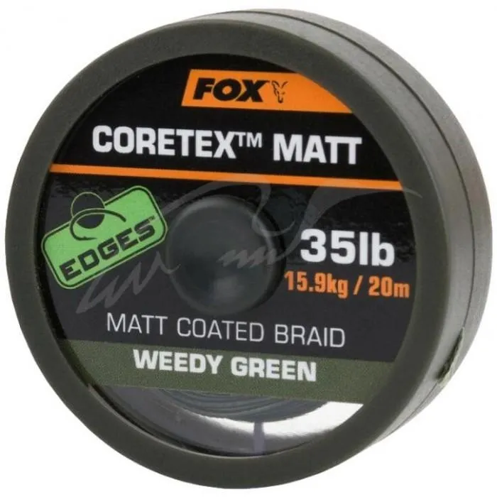 Поводковый материал Fox International Edges Coretex Matt 25lb 20m ц:weedy green