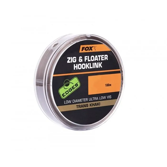 Поводковый материал FOX Zig and Floater Hooklink Trans Khaki 12lb 0.28мм