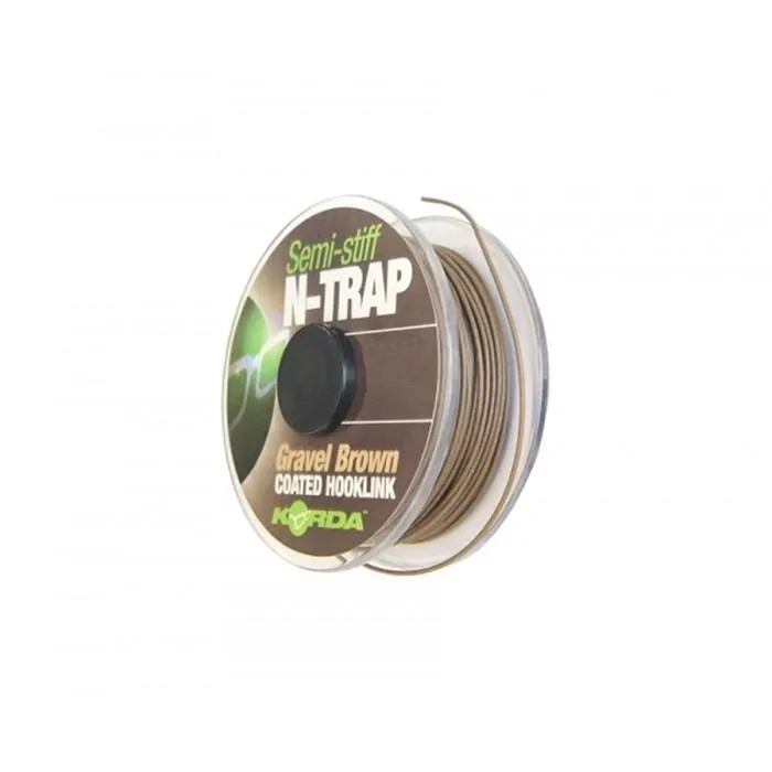 Поводковый материал Korda с покрыт. N-TRAP Semi-stiff 20lb Gravel