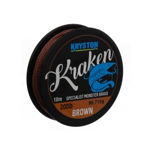 Поводковый материал Kryston Kraken Monster Braid 200 lb 10 м Brown