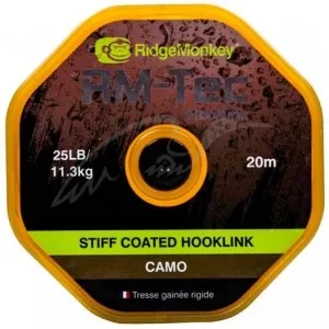 Повідковий матеріал RidgeMonkey RM-Tec Stiff Coated Hooklink Camo 25lb 20м