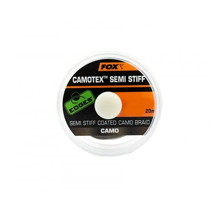 Поводковый материал в оплетке FOX Camotex Semi Stiff 20lb