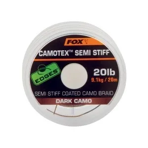Поводочный материал FOX Camotex Semi Stiff Dark Camo 20lb 20м