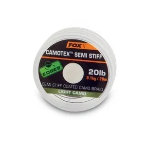 Поводочный материал FOX Camotex Semi Stiff Light Camo 20lb 20м