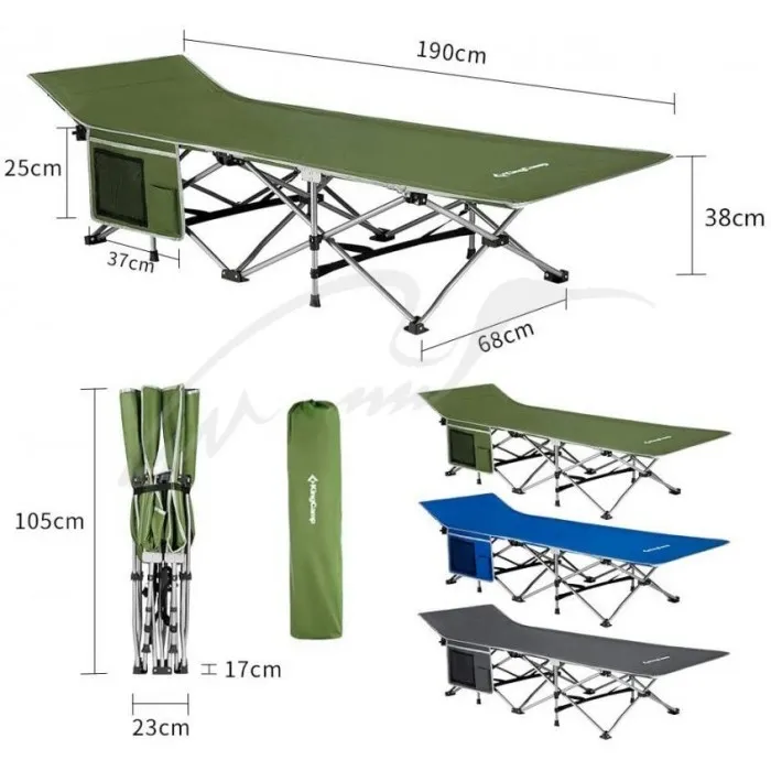 Розкладушка KingCamp Folding Deluxe Camping Bed Green