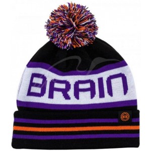 Шапка Brain Black/White/Violet One size ц:фиолетовый