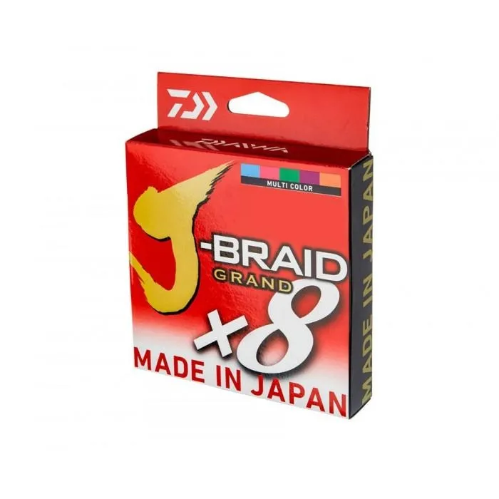 Шнур Daiwa J-Braid Grand x8 Multicolor 150м 0.06мм