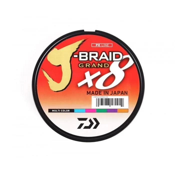 Шнур Daiwa J-Braid Grand x8 Multicolor 150м 0.06мм