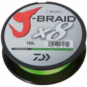 Шнур Daiwa J-Braid X8 150m Chartreuse 0.06mm 9lb/4.0kg