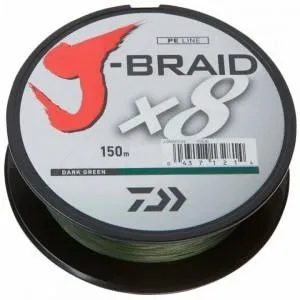 Шнур Daiwa J-Braid X8 150m Dark Green 0.06mm 9lb/4.0kg