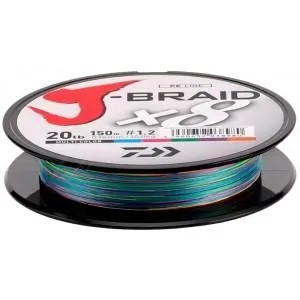 Шнур Daiwa J-Braid X8 150m Multi Color 0.10mm 13lb/6.0kg
