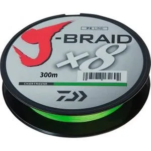 Шнур Daiwa J-Braid X8 300m Chartreuse 0.35mm 79lb/36.0kg