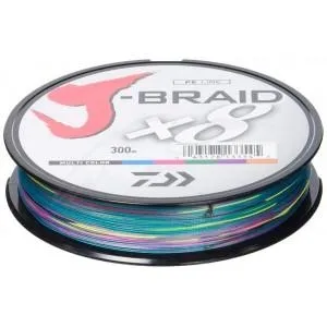 Шнур Daiwa J-Braid X8 300m Multi Color 0.42 mm 103lb/46.5 kg
