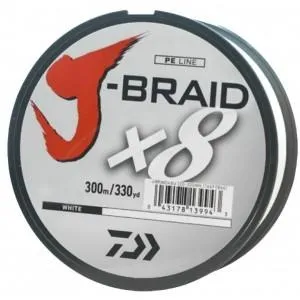 Шнур Daiwa J-Braid X8 300m White 0.55mm 120lb/54.4kg