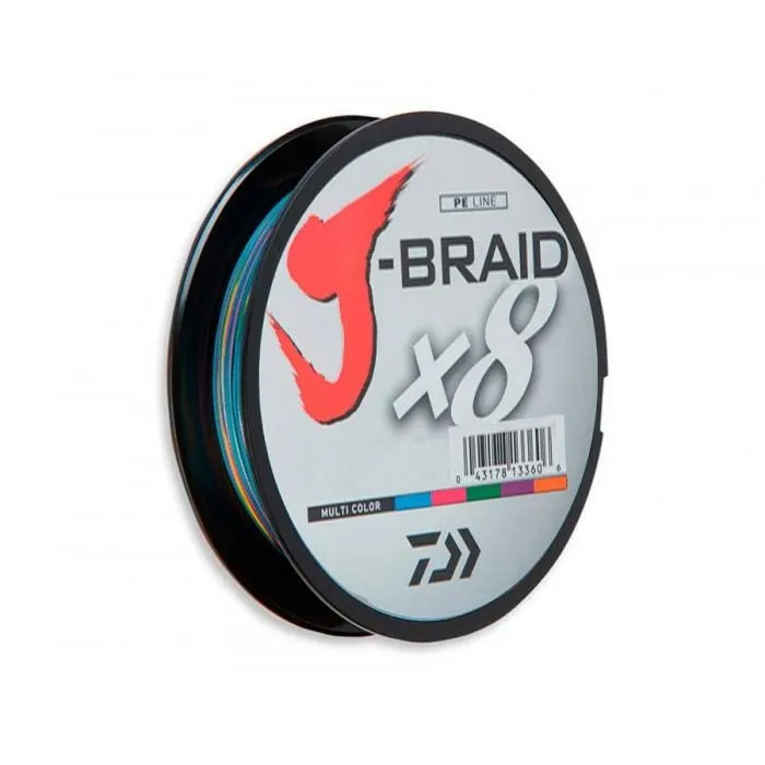 Шнур Daiwa J-Braid x8 Multicolor 300м 0.28мм