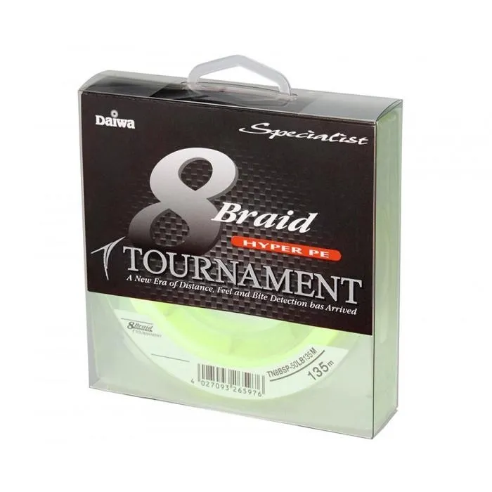 Шнур Daiwa Tournament 8xBraid Chartreuse 135м 0.08мм