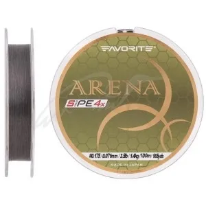 Шнур Favorite Arena PE 100m (silver gray) #0.175/0.071mm 3.5lb/1.4kg