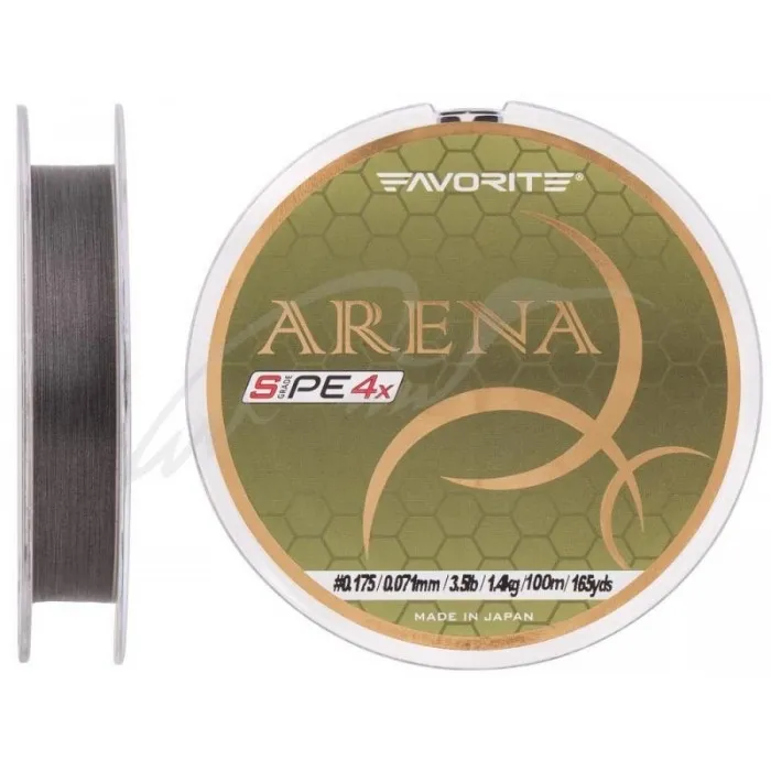 Шнур Favorite Arena PE 100m (silver gray) #0.175/0.071mm 3.5lb/1.4kg