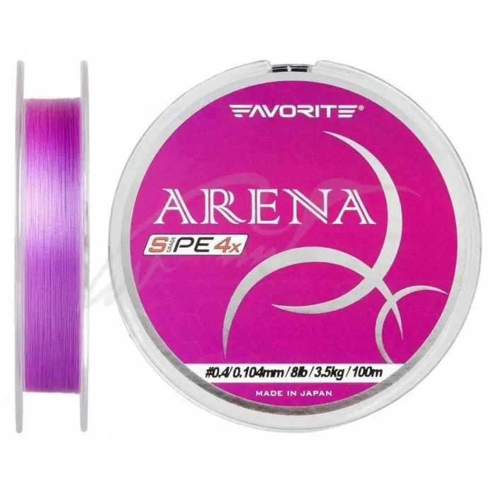 Шнур Favorite Arena PE 150m (purple) #0.4/0.104mm 8lb/3.5kg