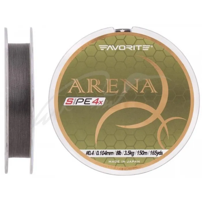 Шнур Favorite Arena PE 150м (silver gray) #0.4/0.104 mm 8lb/3.5 kg