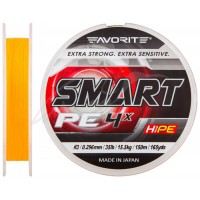 Шнур Favorite Smart PE 4x 150м (оранж.) #3.0/0.296мм 15.5кг