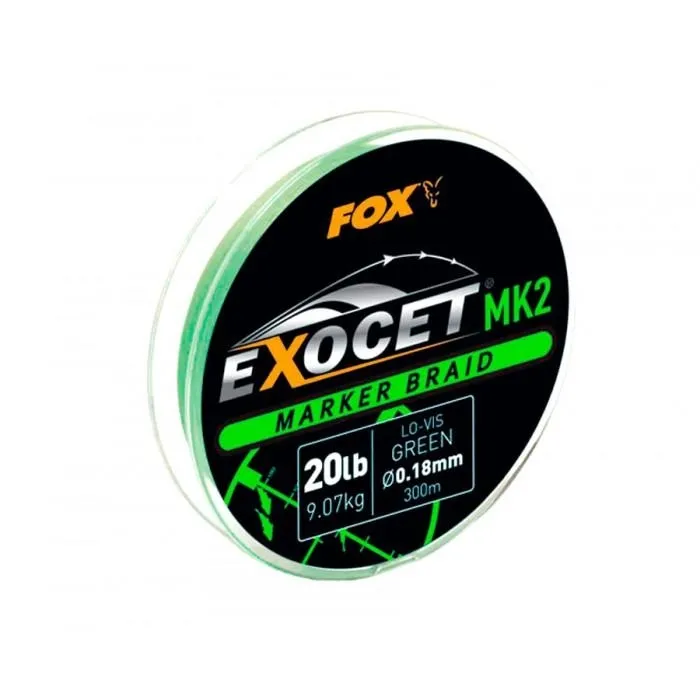 Шнур FOX Exocet MK2 Marker Braid 0.18мм Green