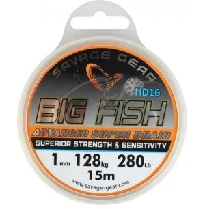 Шнур плетений Savage Gear Big Fish HD16 Braid 15m 1mm 280lbs 128kg Neutral