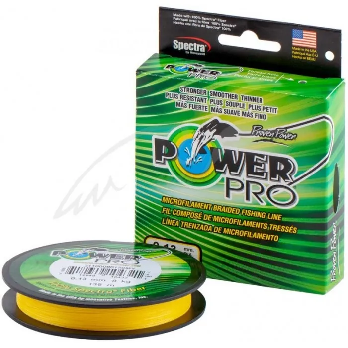 Шнур Power Pro 135m Hi-Vis Yellow 0.08 mm 4kg/9.0 lb